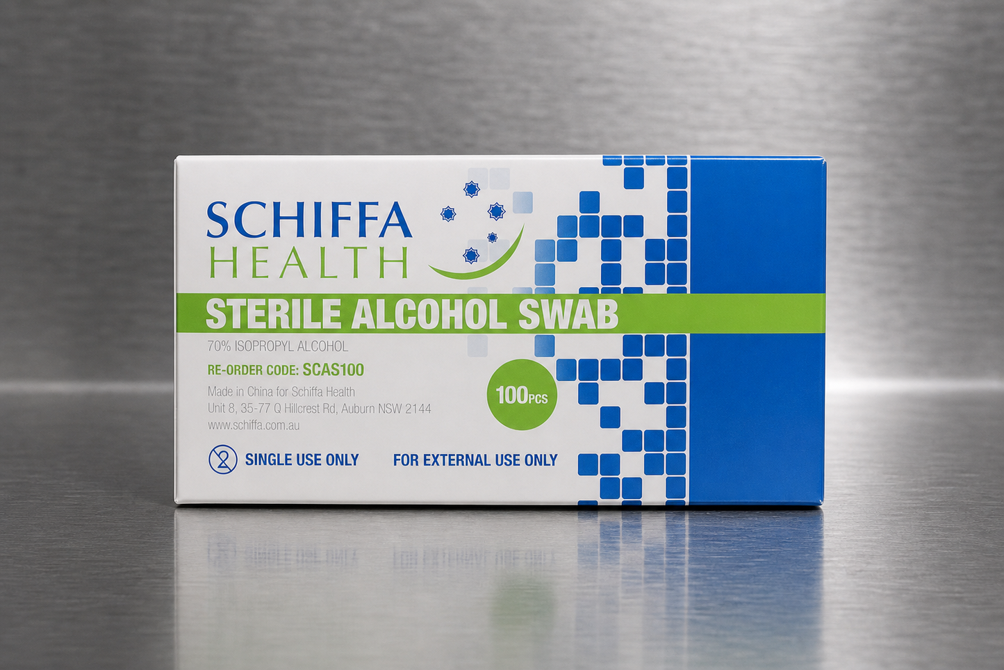 100pc Box of Alcohol Wipes